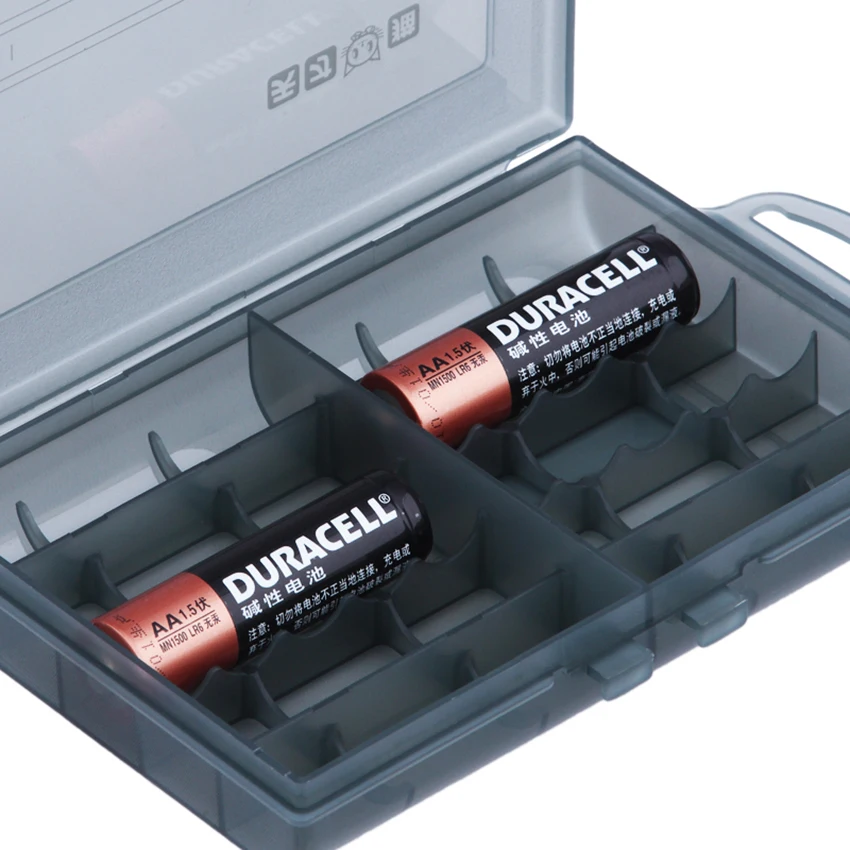 Transparent Hot Portable Hard Plastic Battery Case Holder Battery Storage Boxes for Batteries S/M/L