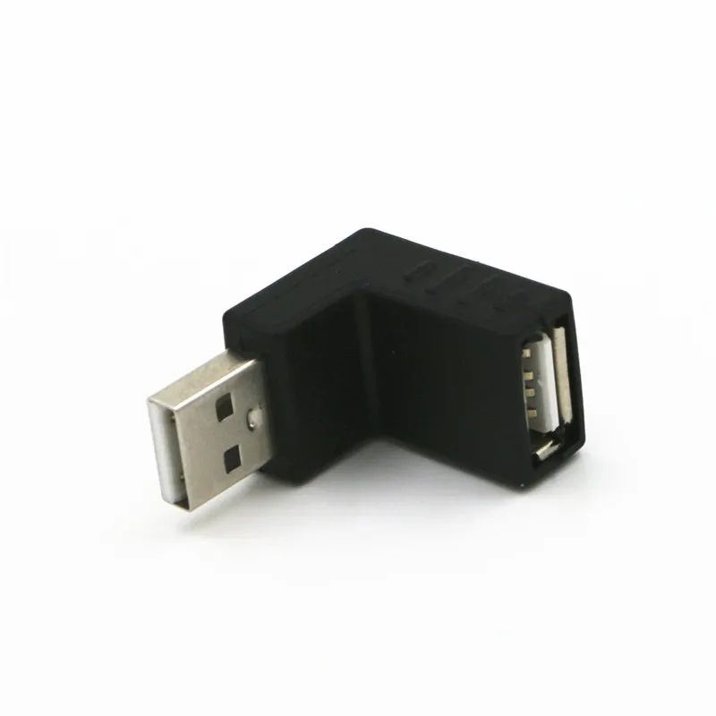 Cabo adaptador de usb 2.0 macho para fêmea, adaptador de usb 2.0 a fêmea para usb 2.0 a macho de 90 graus para lapto pcp