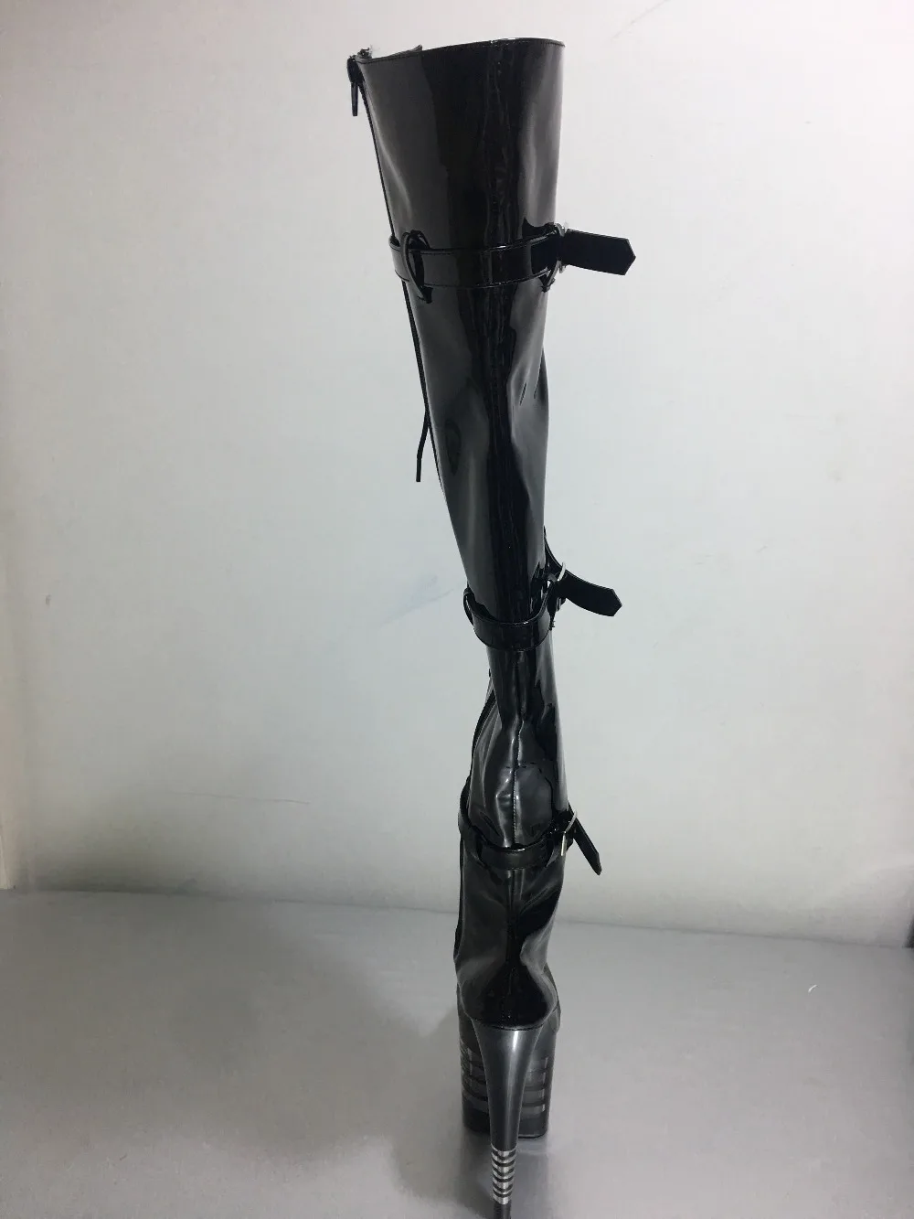 New 20 cm high heels for women's shoes, sexy over-the-knee temptation nightclub princess superfine high and knee-high Dance Shoe