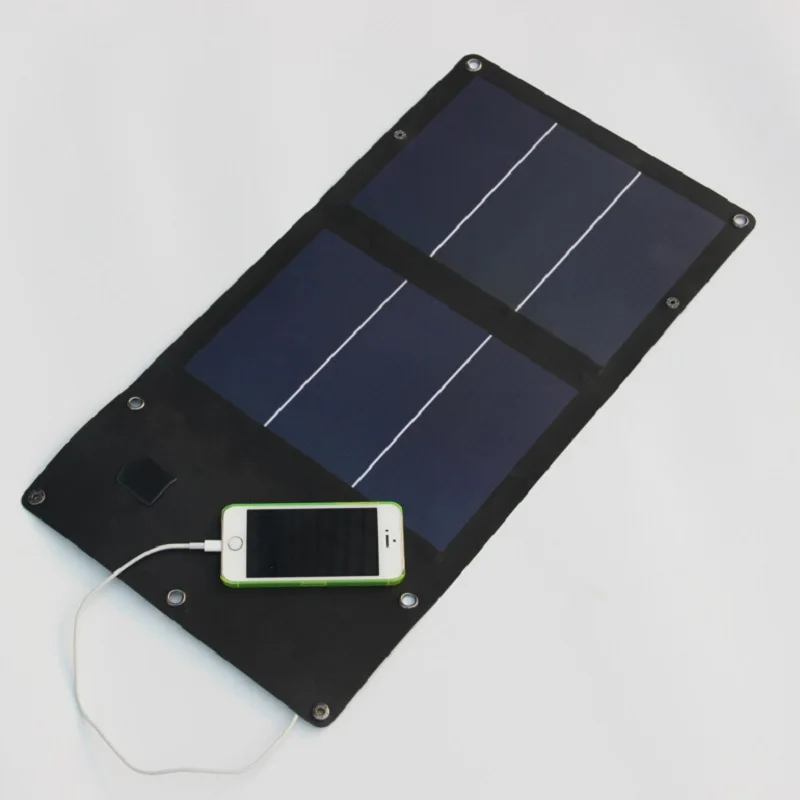 

6W Portable Solar Panel Battery Charger for iPhone Etc Foldable Solar Panel Charger Bag+Flexible Waterproof Free Shipping