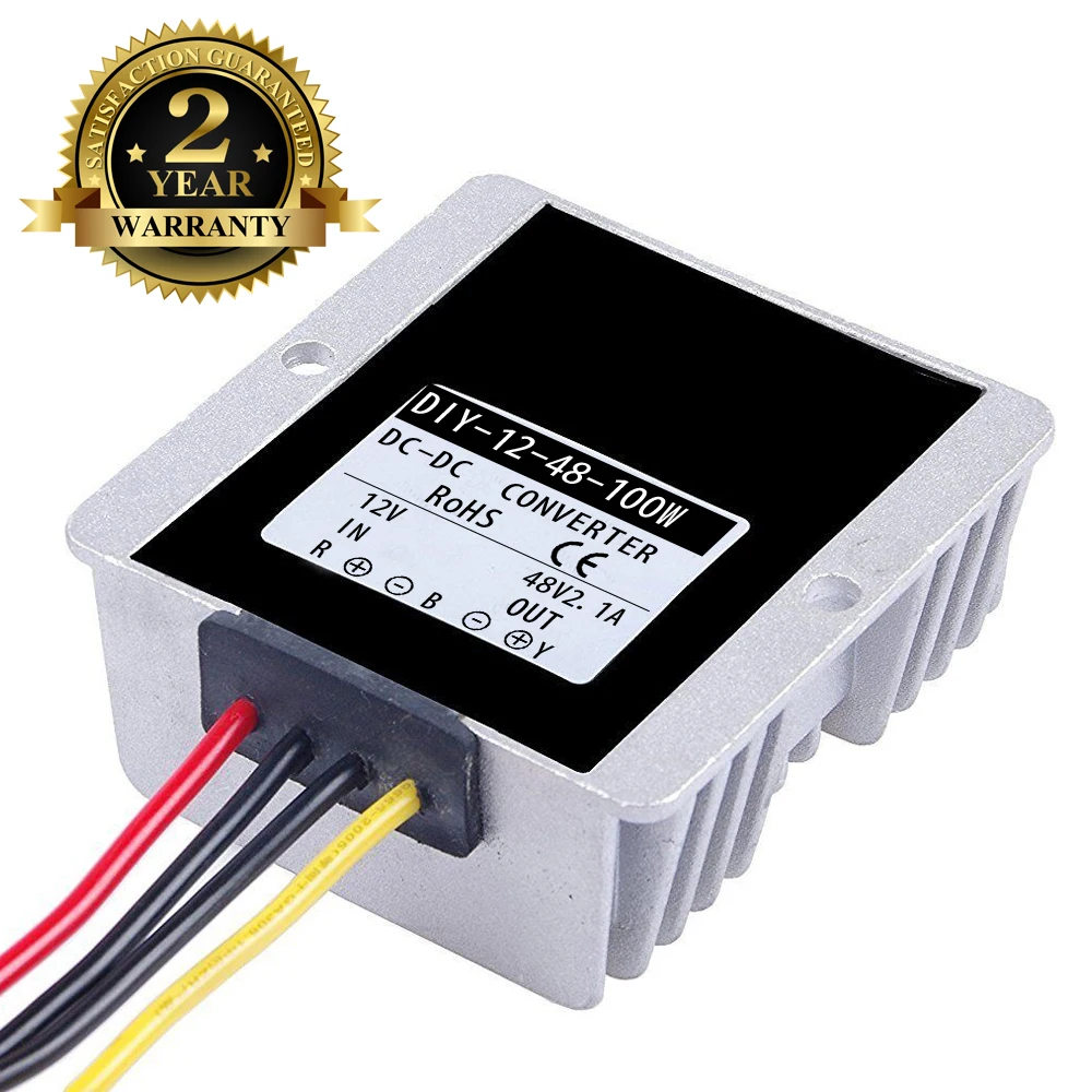 12V (9V-24V) Step Up To 48V 2.1A 100W DC DC Power Converter Waterproof Boost Module Power Supply Adapter Voltage Regulator