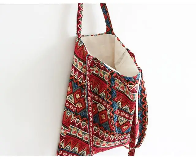 

New Vintage Boho Hobo Hmong Ethnic Embroidery Shoppers Bag Women's shoulder bag Embroidered handbag