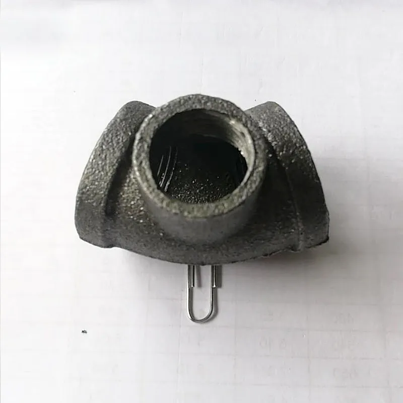 2PCSDN20X15 3/4*1/2 Inch Black Iron Pipe Threaded Tee Three Way Fittings DIY Industrial Decoration