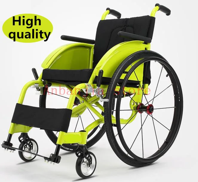 High Quality Aluminium Alloy Foldable Firm Frame Sport Wheelchair