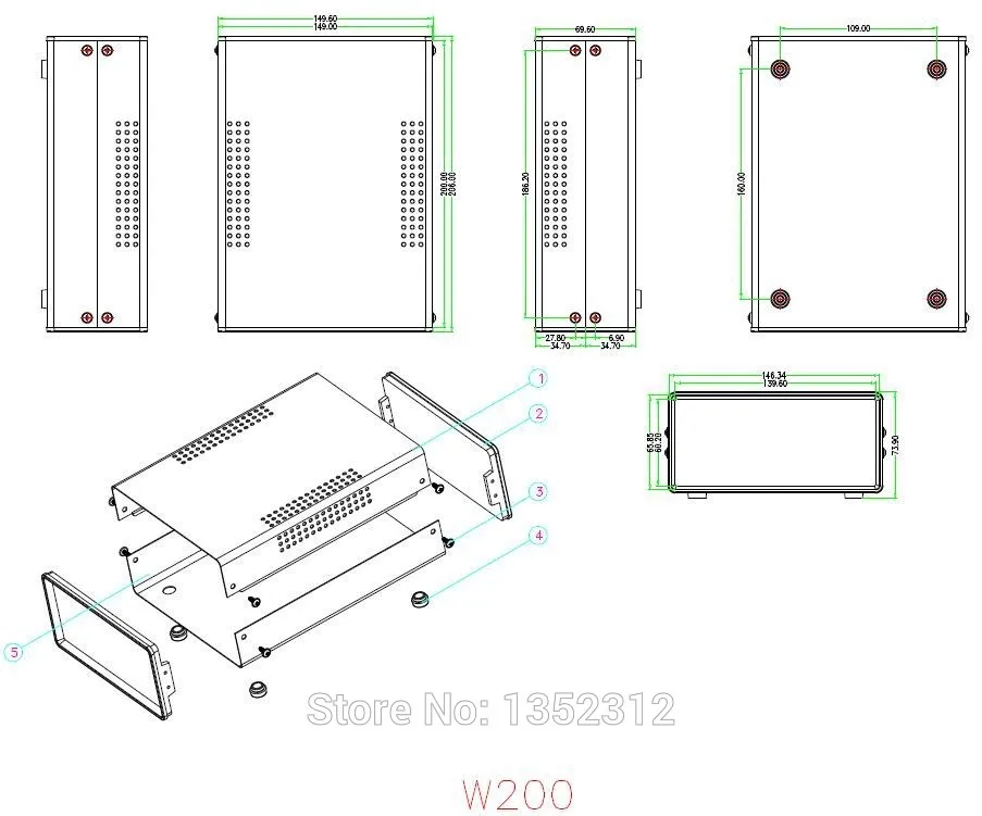 One pcs 150*70*200mm white iron enclosure for electronic iron project box junction box instrument box outlet junction box