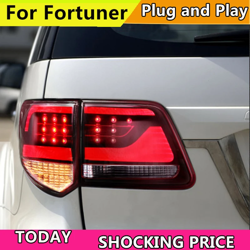 doxa Car led Rear lamp for car Tail lamp For Fortuner LED Taillight 2012 2013 2014 2015 4Runner Tail lamp with DRL+Brake+Reverse