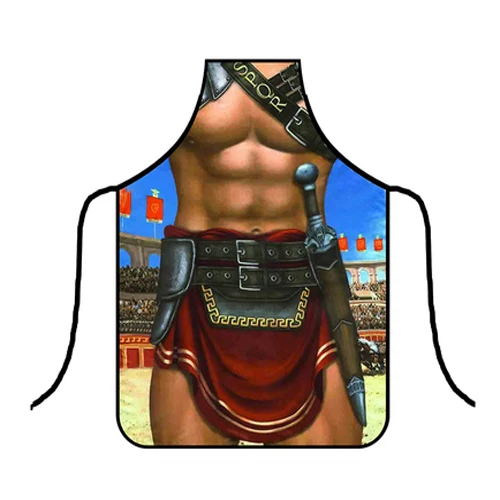 Funny Apron Decoration Muscle man Apron for Sanitary Cleaning Women Men Dinner Party Cooking Apron Kitchen Accessories CWQ270