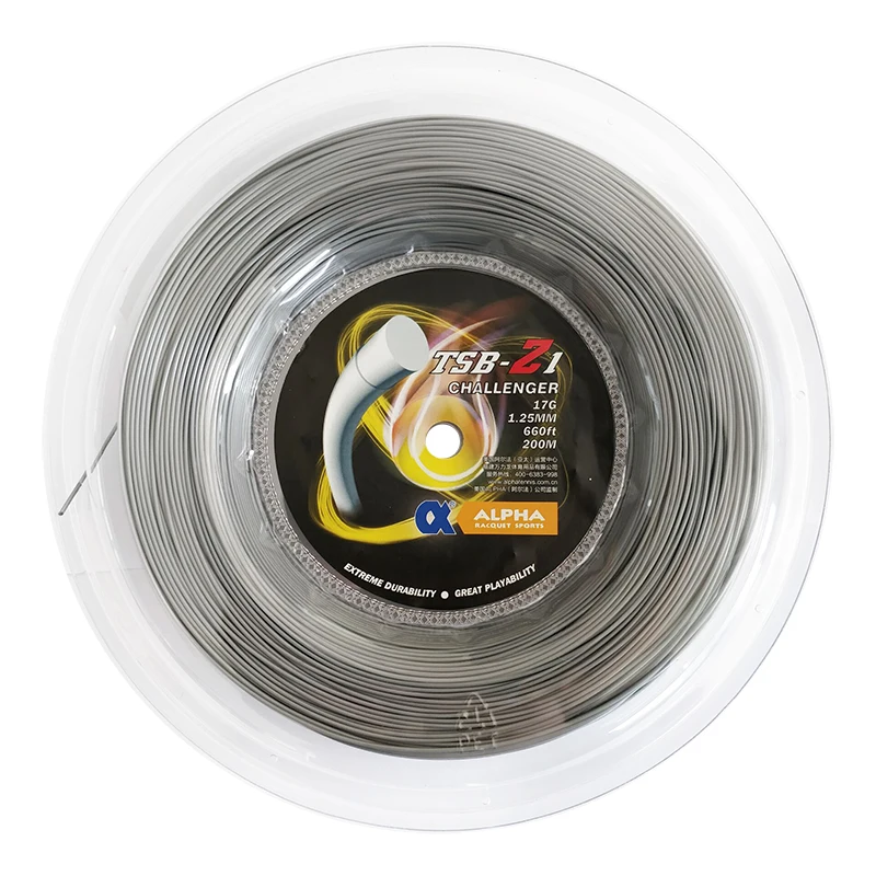 

Alpha Tennis Racket String 200m Reels 1.25mm Polyester Durable Prentice Rounds Machine Stringing Ball Net Sport Accessories