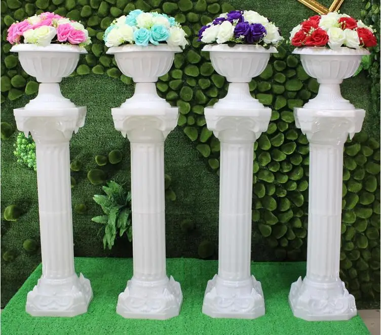 Upscale Style Roman Columns White Color Plastic Pillars Road Cited Wedding Props Event Decoration Supplies 10 pcs/lot