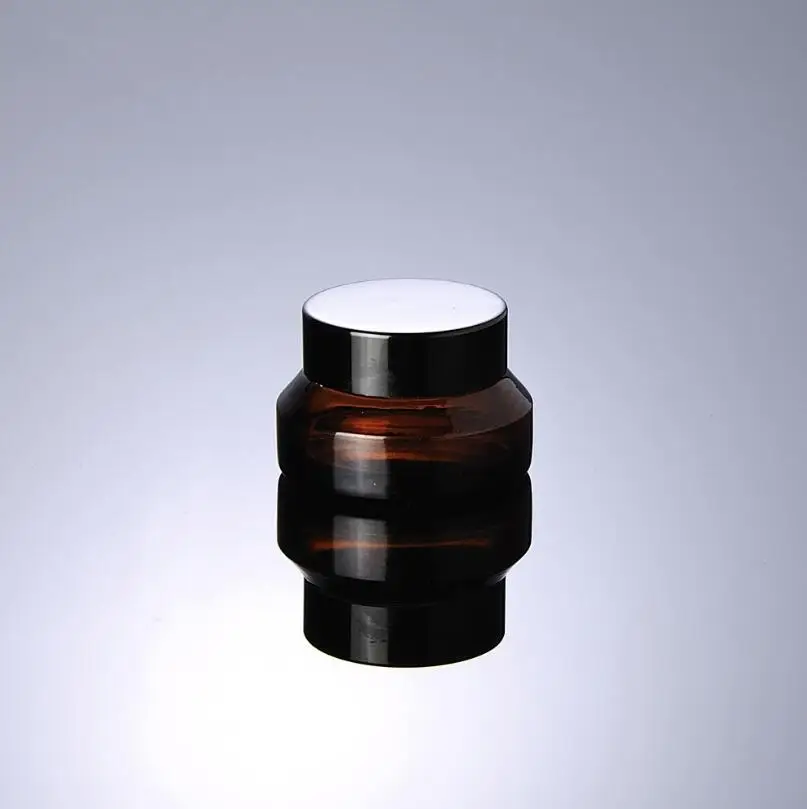 200pcs/lot High quality 15g empty amber glass cream jars, 15ml dark glass cosmetic containers