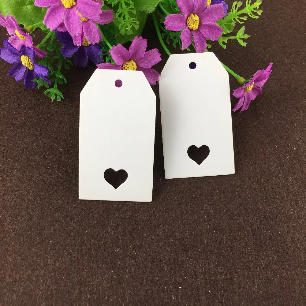 200PCS/Lot  size 7*4 cm Kraft Tag Head Label Jewelry Price Heart-shaped Hand DIY Tag Card Accept custom logo