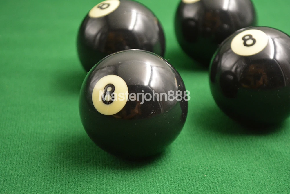 

4pcs Pool Billiard Number 8 Ball Black Standard 57mm Ball Free Shipping