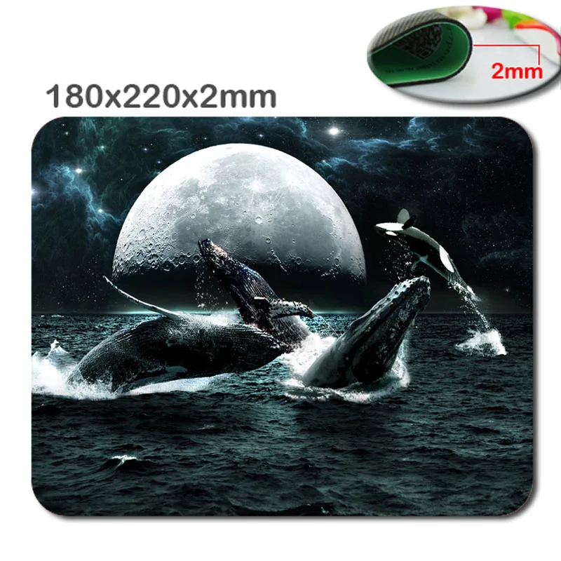 New Dolphin Jumping Out Of Watercustom laptop mouse pad printing size 220 * 180 * 2 mm DIY soft rubber game mouse cool mouse pad