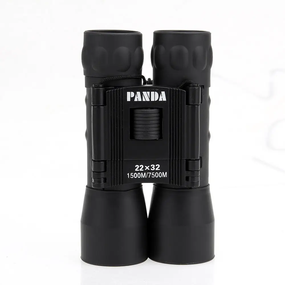 High Quality 22x32 Zoom Travel Outdoor Folding Panda Binoculars, Telescope Sight Range 1500 m / 7500 m