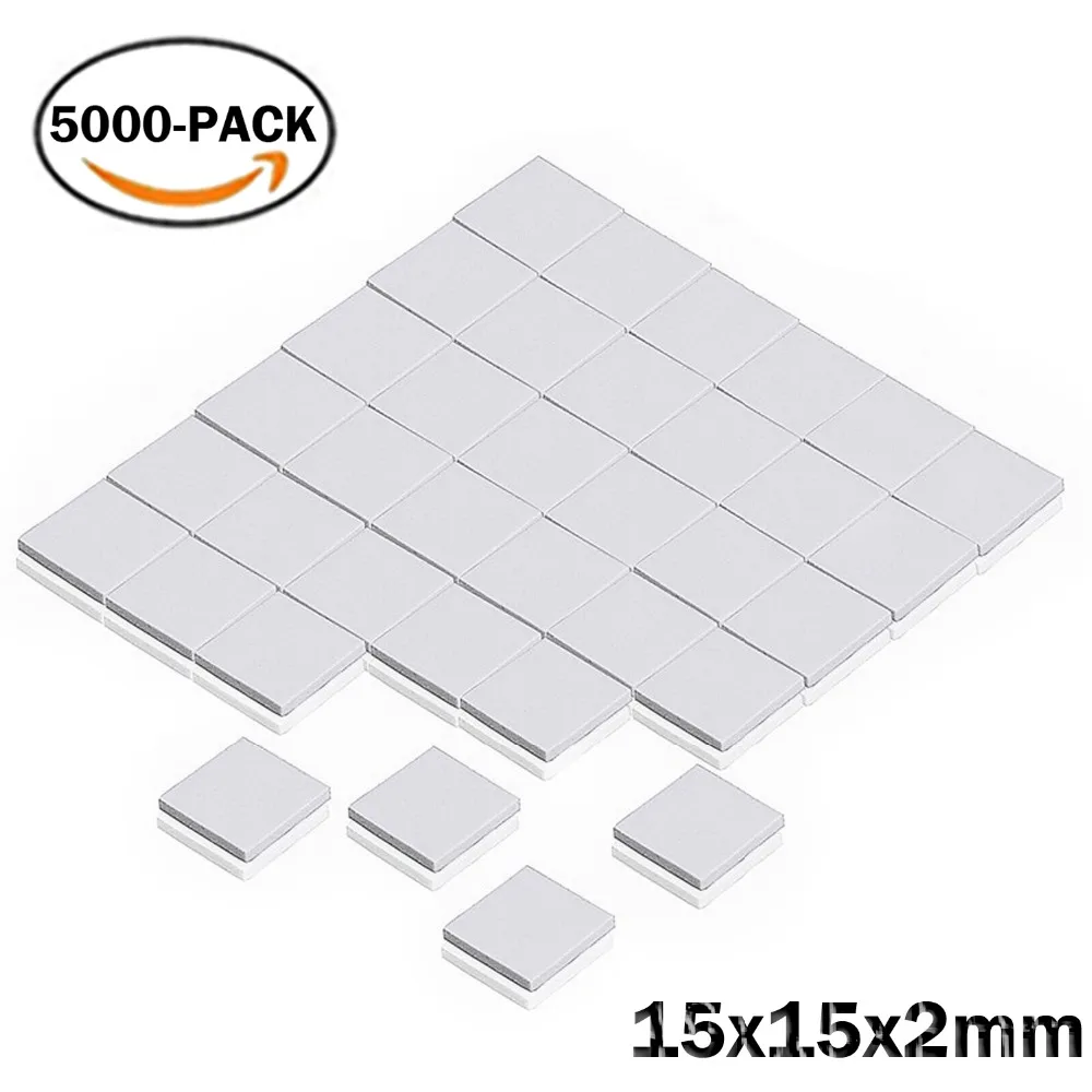 

5000PCS GPU CPU Heatsink Pad15X15x2MM Cooling Laptop Computer Thermal Pad Conductive Silicone Pad