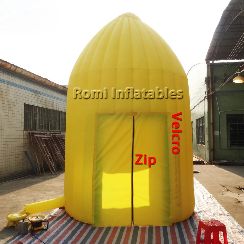 3m Yellow Inflatable Lemon Shopboard Stall Bar Portable Stand Booth Kiosk Tent Advertising Trade Exhibition Igloo Dome Cover