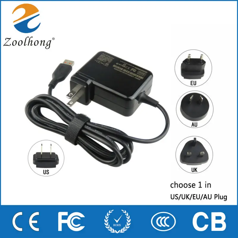 

Zoolhong 20V 2A 40W Portable AC Laptop Power Adatper Charger For Lenovo Yoga3 11 3 Pro Series MIIX2 11.6 Factory Direct