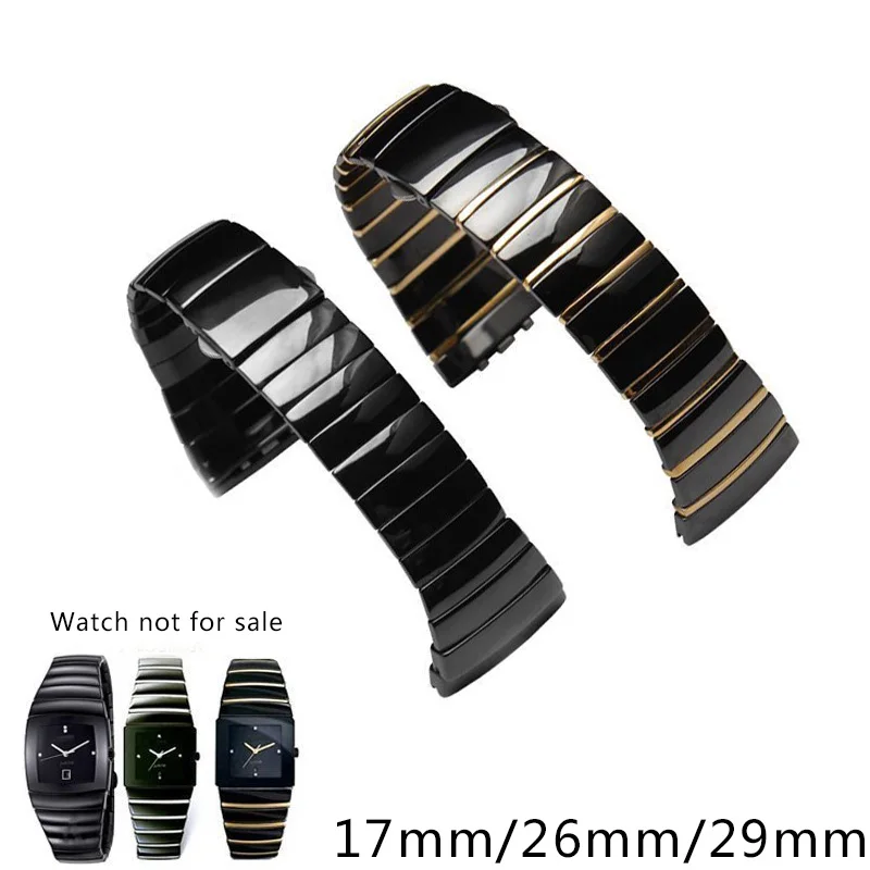 shengmeirui Ceramic watchband high quality watch strap 17mm 26mm 29mm men women bracelet for Rado Sintra series