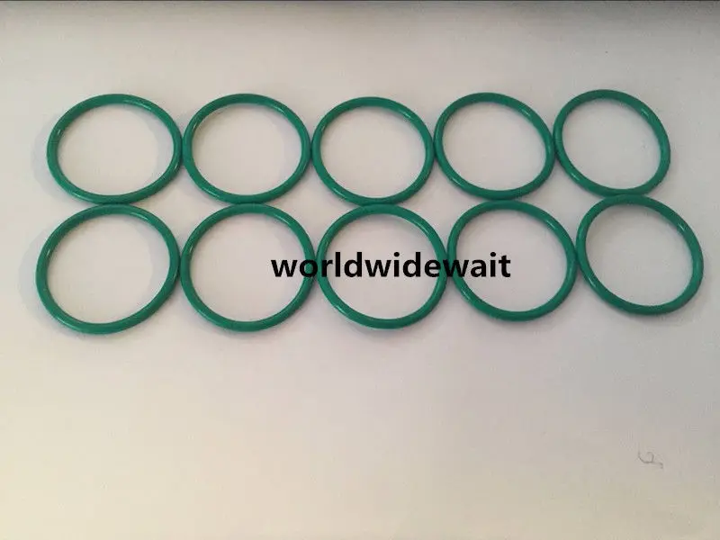 56/58/60/63/65/67mm OD 3.5mm Thick Industrial Green Fluorine Rubber O Ring 10pcs