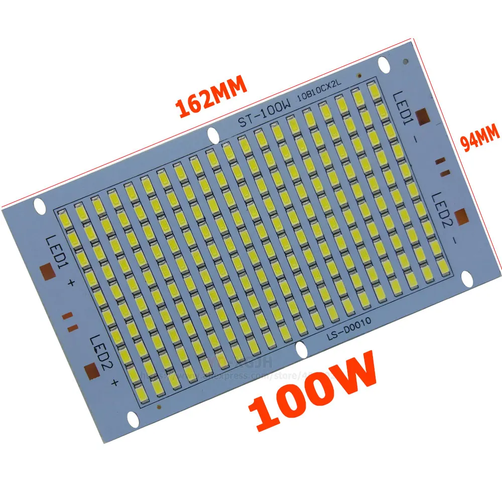 10p LED SMD 5730 100W 162X94 10000-11000lm Floodlight pcb plate aluminum heat sink with Source for Indoor and outdoor commercial