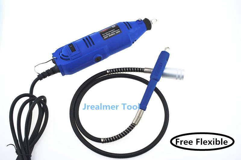 Jrealmer Professional Electric Mini Die Grinder Dremel Tool 3mm Chuck Variable Speed Rotary Tool& Free Flexible Shaft