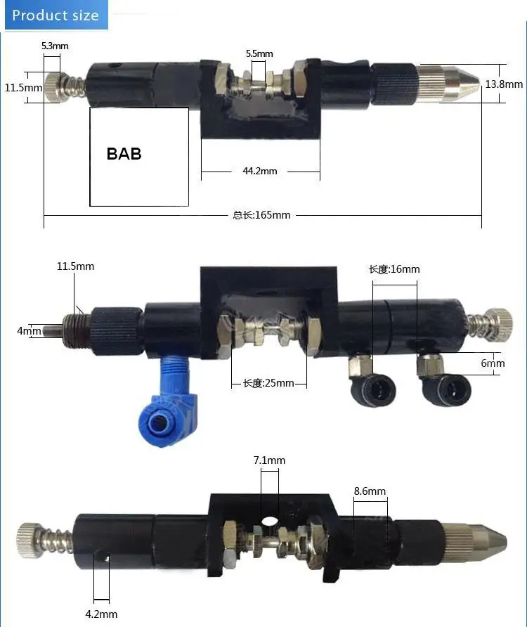 Fine-tuning Double action top pin thimble type liquid dispensing valve/silicone dispensing valve/single liquid dispensing valve