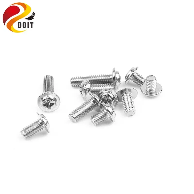 DOIT Stainless Steel Round Head Cross Screw M2*6 Robot Accessory Chassis