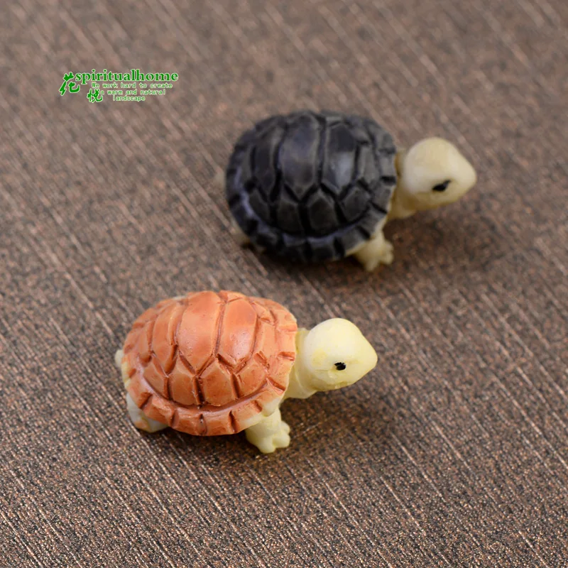 2pcs/lot Two Colors Small Turtles Moss Micro Landscape Succulents Ornaments And Small Decoration Materials DIY image 3
