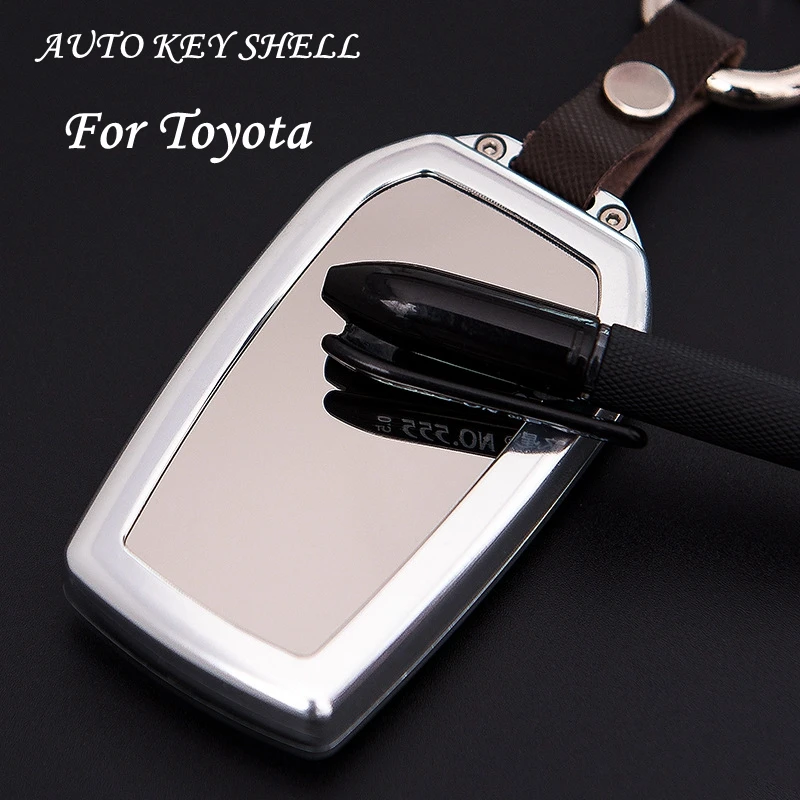 Aluminum alloy Mirror design auto Key Cover Case Shell for Toyota highlander /crown/PRADO/ COROLLA / LANDCRUISER / Camry