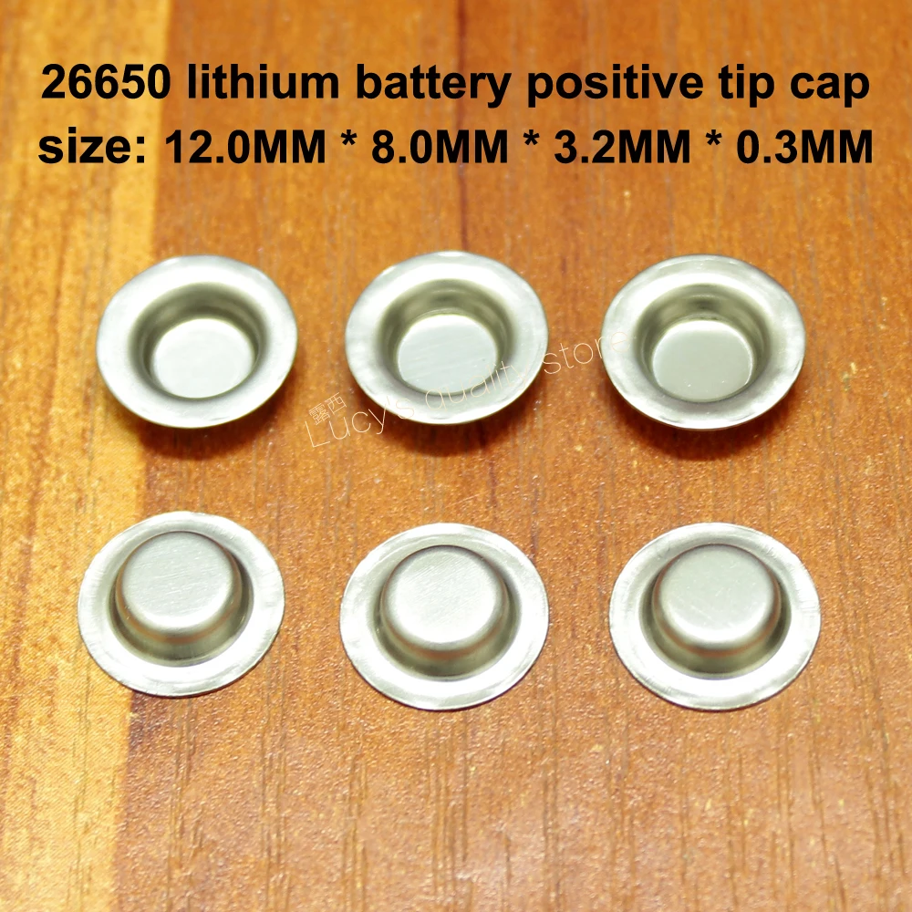 50pcs/lot 26650 lithium battery positive electrode negative welding tip cap 26700 positive tip cap very ear accessories