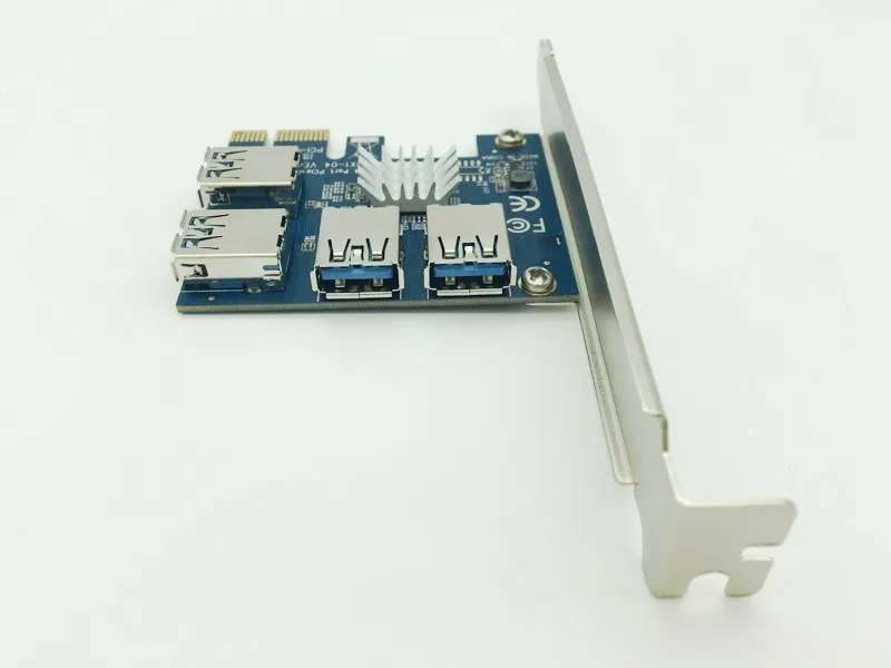 NEW Riser Card USB 3.0 PCI-E 1x to 16x Slot PCIE USB Adapter PCI-E 1 to 4 Riser for Graphics Video Card for Bitcoin Miner Mining