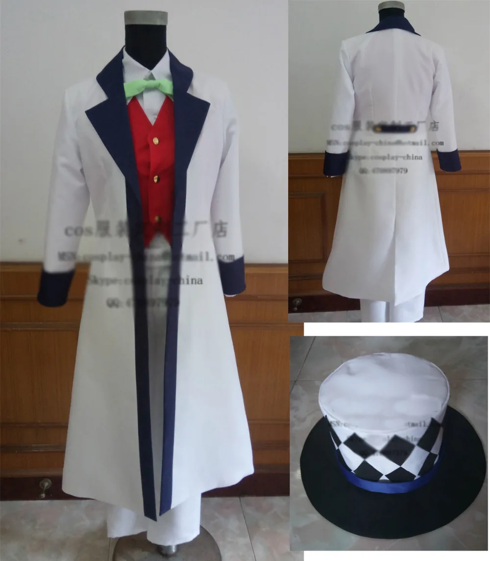 movie Caesar Anthonio Zeppeli Cosplay Costume top,pant coat,vest with hat 110