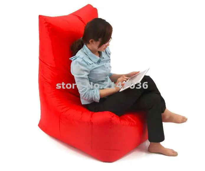 

Red Bean Bag Cover L back support shape waterproof beanbag chair