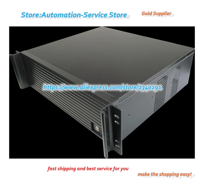 3U380MM Ultra Short Chassis Industrial Chassis Server High-End Chassis Aluminum Panel Hard Disk PC Power Supply