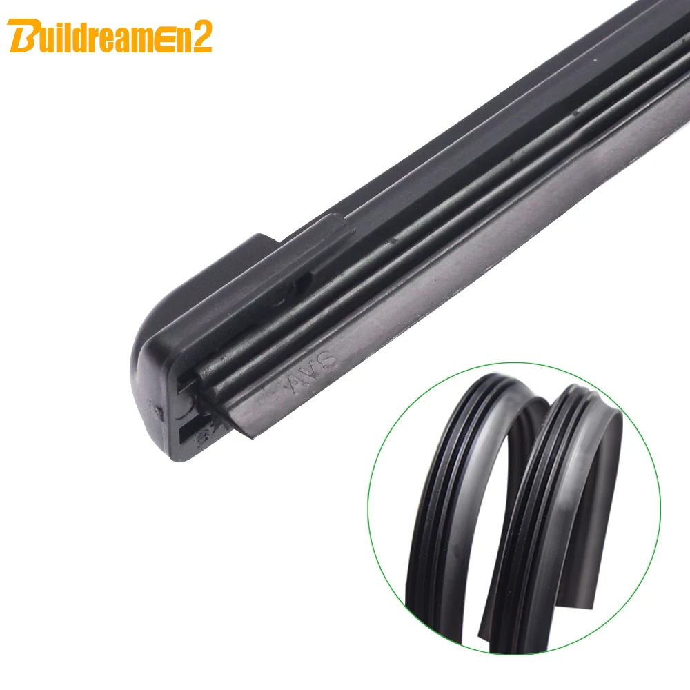 Buildreamen2 1Pair Bracketless Soft Rubber Car Windshield Wiper Blades For Peugeot 3008 2009-2016 Frameless Auto Wiper Blade