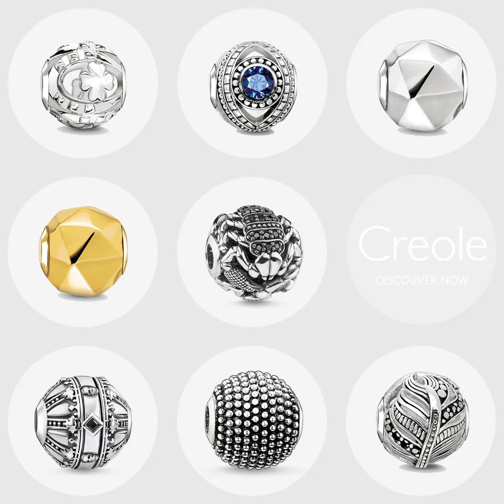Clover Nazar's Eye Triangle Scorpion Royal ORB Kathmandu Feathers Charm Beads, 2019 New Fashion 925 Sterling silver Jewelry Gift