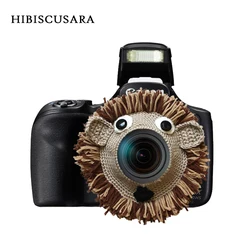 Animale Macchina Fotografica Lens Amici Accessorio per il Bambino/Bambino/Pet Fotografia Lavorato A Maglia Leone Polpo Rompicapo Giocattolo Lente In Posa Foto oggetti di scena