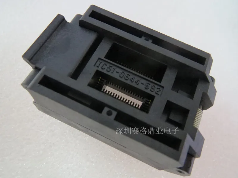 Clamshell IC51-0644-692 QFP64/TQFP64 YAMAICHI Applicable chip thickness 1.6-3.2MM IC Burning seat Adapter Socket test bench