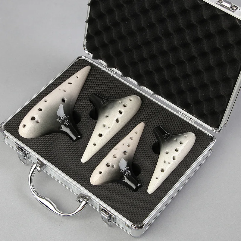 SevenAngel 12 Hole High Quality Ocarina 4 Pcs/set Flute Key of Alto C, SC, SG, SF Okarina with Gift Case Musical Instrument