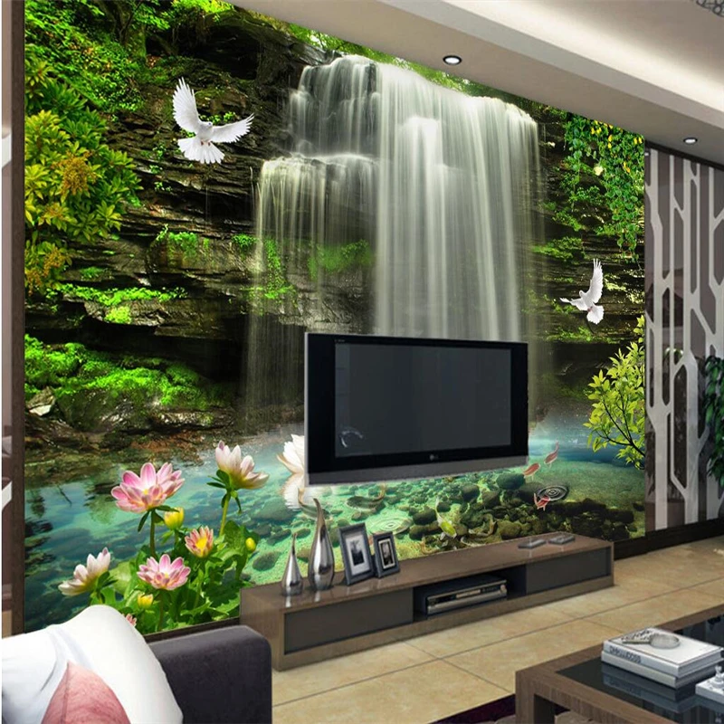 beibehang photo wallpaper mural painting background wallpaper mural wallpaper the living room TV falls 3D ,papel de parede