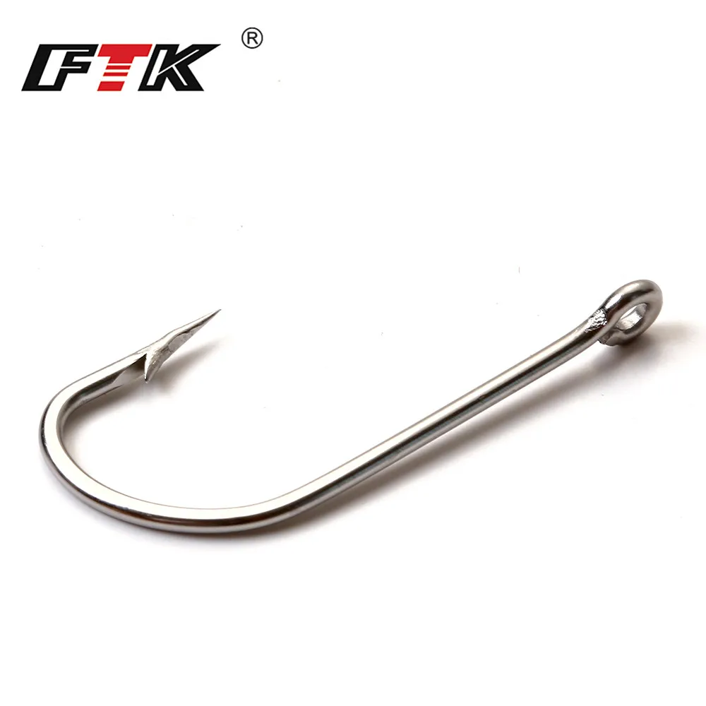 FTK 401SS OShauchness Stainess Hooks  6/0#-1/0# With 25Pcs  1#-8# With 50Pcs For Jigging Carp Anzol Fishhook Fishing Tackle