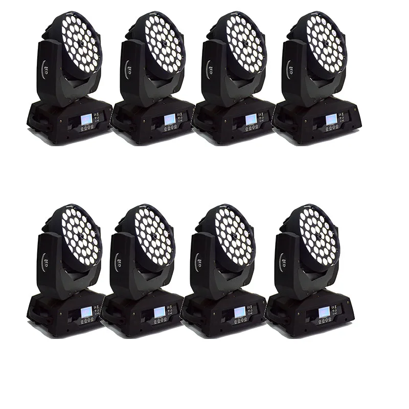 Hot Sale 8pcs/lot 36 x 12 Watt RGBW Pro Quad Color Led Zoom Moving Head Light Stage Wall Washing DJ Equipment Smooth Zoom