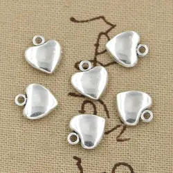 15pcs Charms Heart 12x10mm Antique Making Pendant fit,Vintage Tibetan Bronze Silver color,DIY Handmade Jewelry