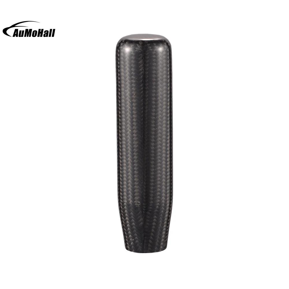 13CM Real Carbon fiber Black Car Manual AT Shift Knob Gear Shift Head Shifter Lever Stick Handle