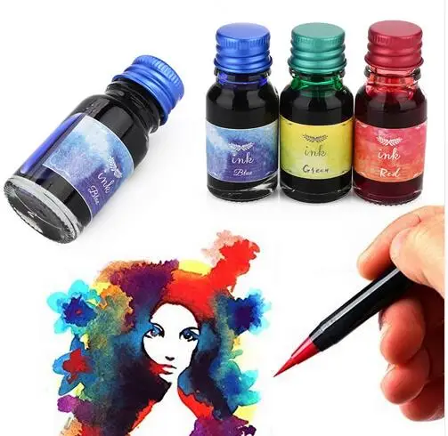 10ml/bottle Color Ink ,painting drawing ink, Dip Pen ink, Non Carbon fountain pen Ink