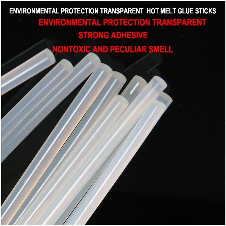 Free shipping 20 pcs 7mmx190mm Clear Glue Adhesive Sticks For Hot Melt Gun Car Audio Craft transparent For Alloy Accessories