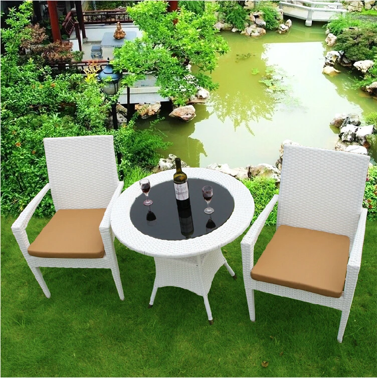 2018 new design garden rattan chairs hot sales outdoor leisure PE rattan chair  coffee table outdoor furniture cafechairs