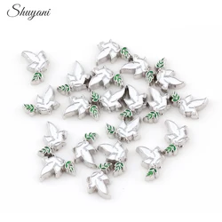 20Pcs Vintage Animal Dove  Floating Charms For Glass Living Memory Locket Necklaces Jewelry Accessories