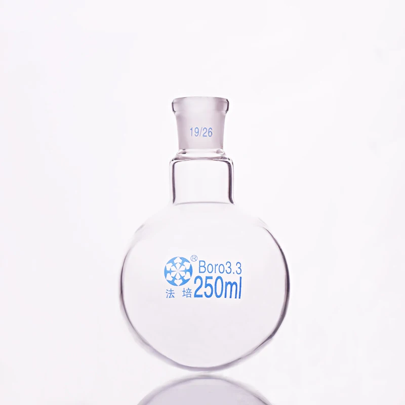 Single standard mouth round-bottomed flask,Capacity 250ml and joint 19/26,Single neck round flask