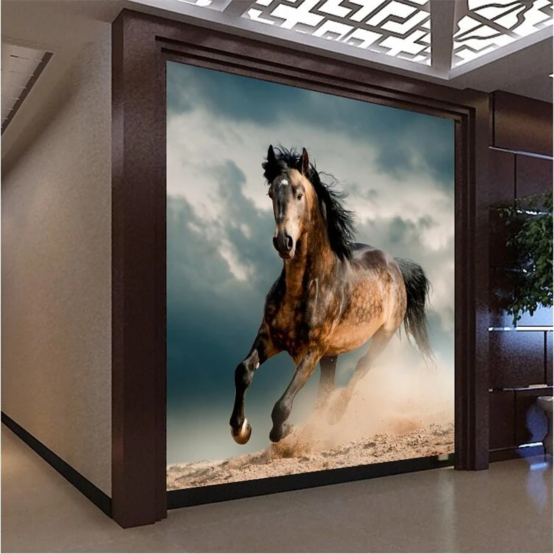 

beibehang photo wall paper perspective office backdrop painting murals horse mural wallpaper for walls 3 d papier peint flooring